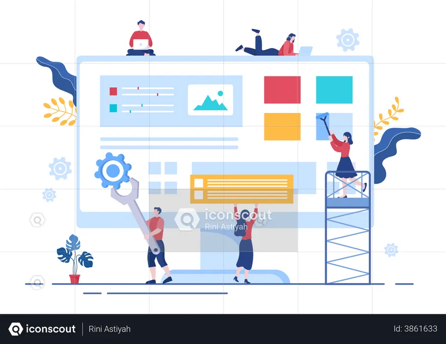 Web ui-ux designing  Illustration