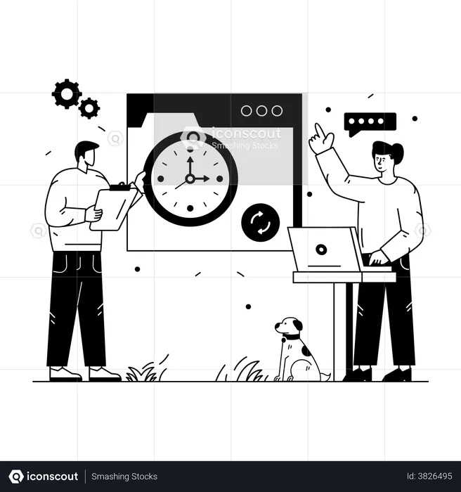 Web uptime  Illustration
