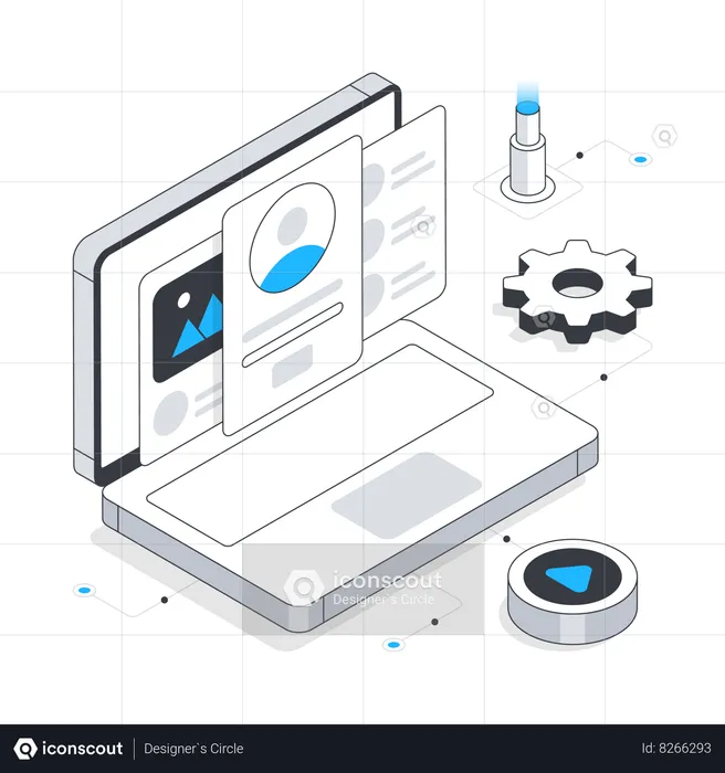 Web User Experience  Illustration