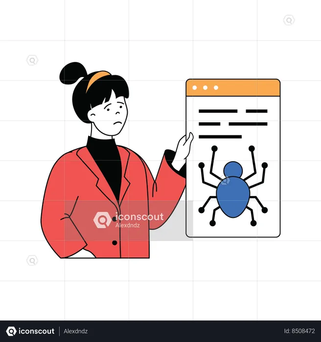 Web virus  Illustration
