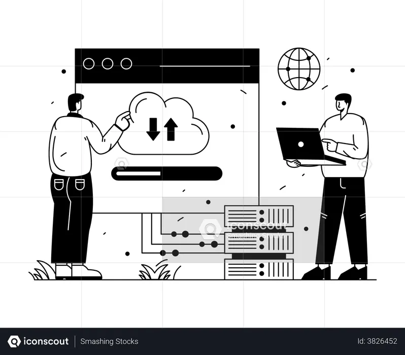 Web-Hosting  Illustration