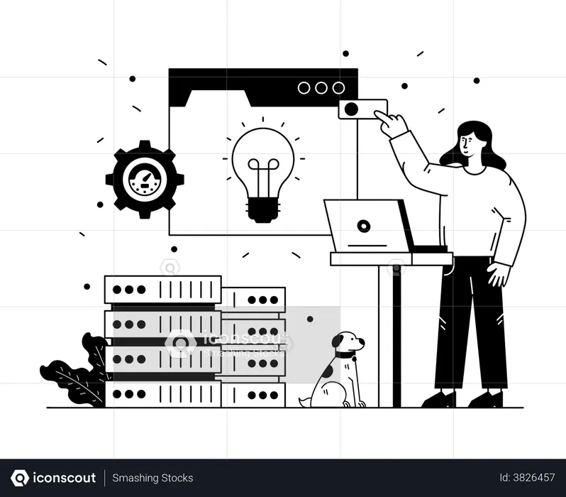 Webhosting-Lösung  Illustration