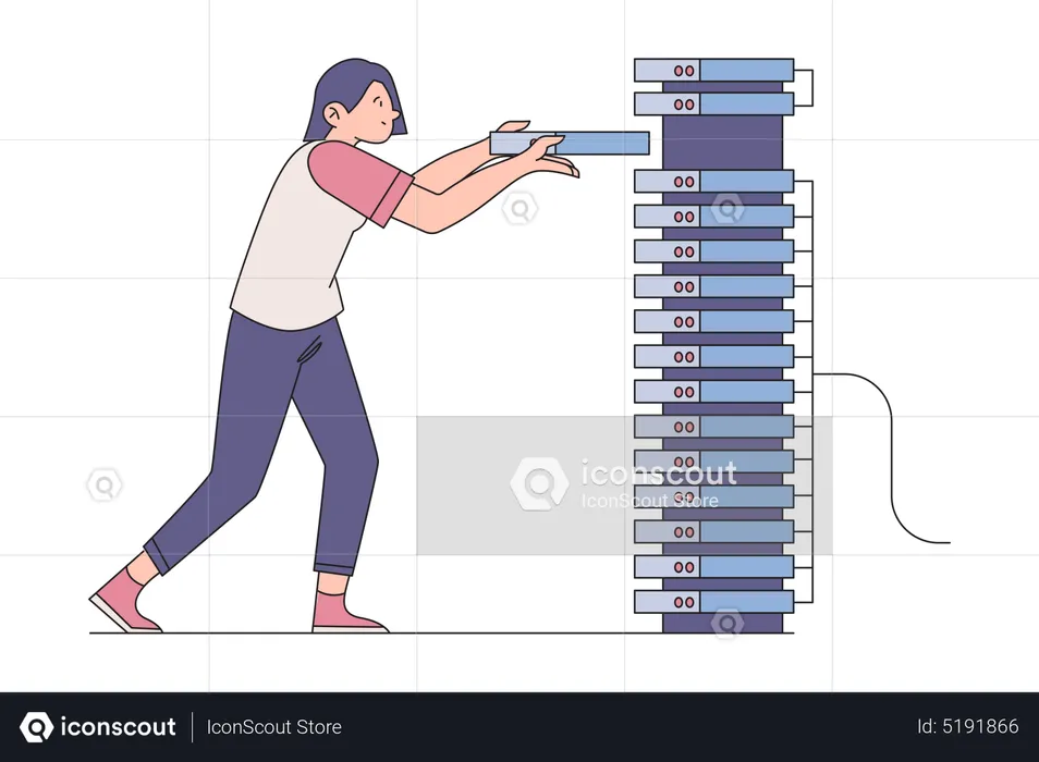 Webhosting-Plattform  Illustration