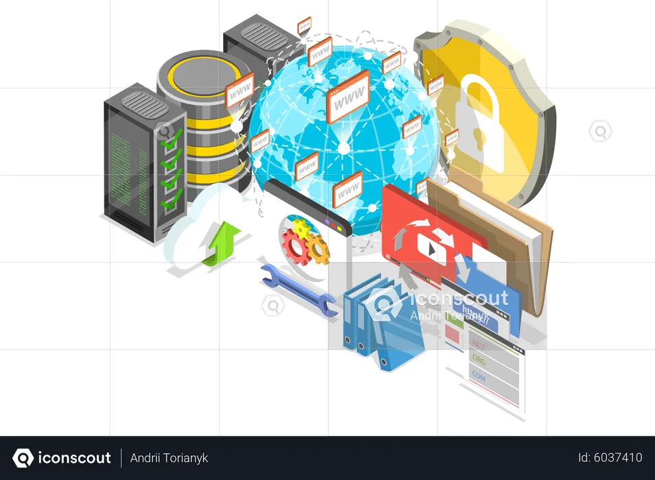 Webhosting-Dienst  Illustration