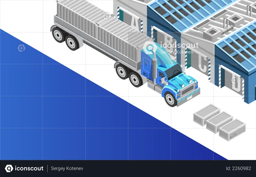 Webpage about delivery and global logistics  Illustration