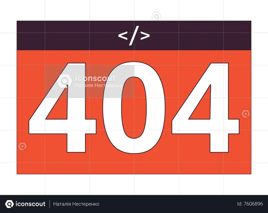 Webpage and program coding error 404  Illustration