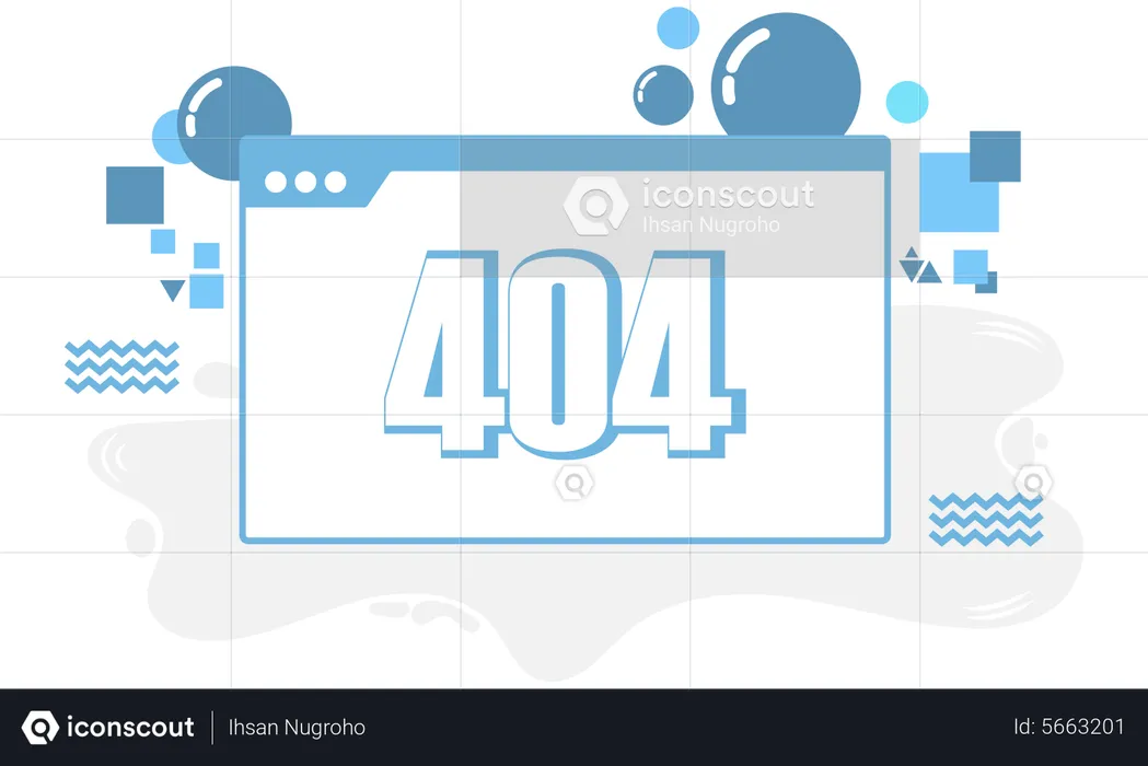 Webpage error 404  Illustration