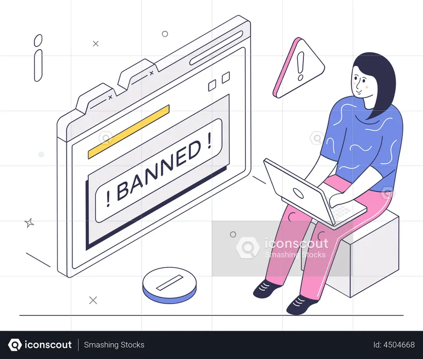 Website Ban  Illustration