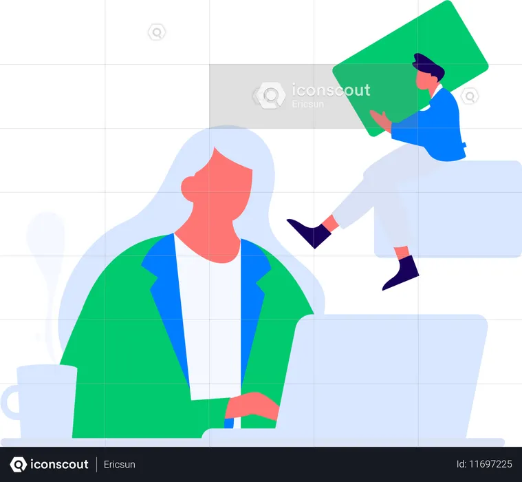 Website coding using html code  Illustration