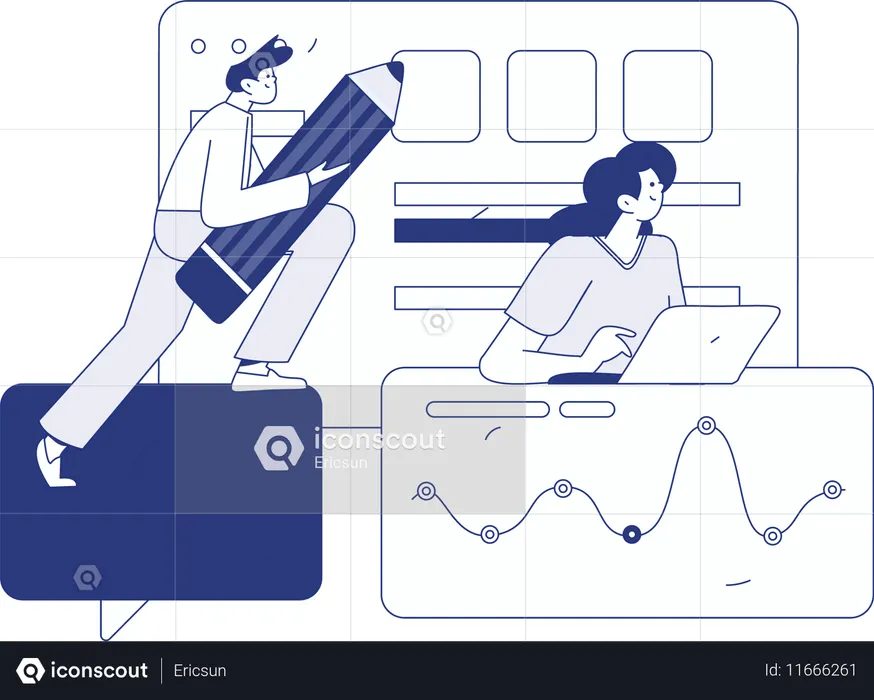 Website coding with java script  Illustration