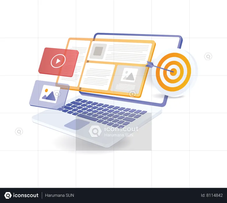 Website content management  Illustration