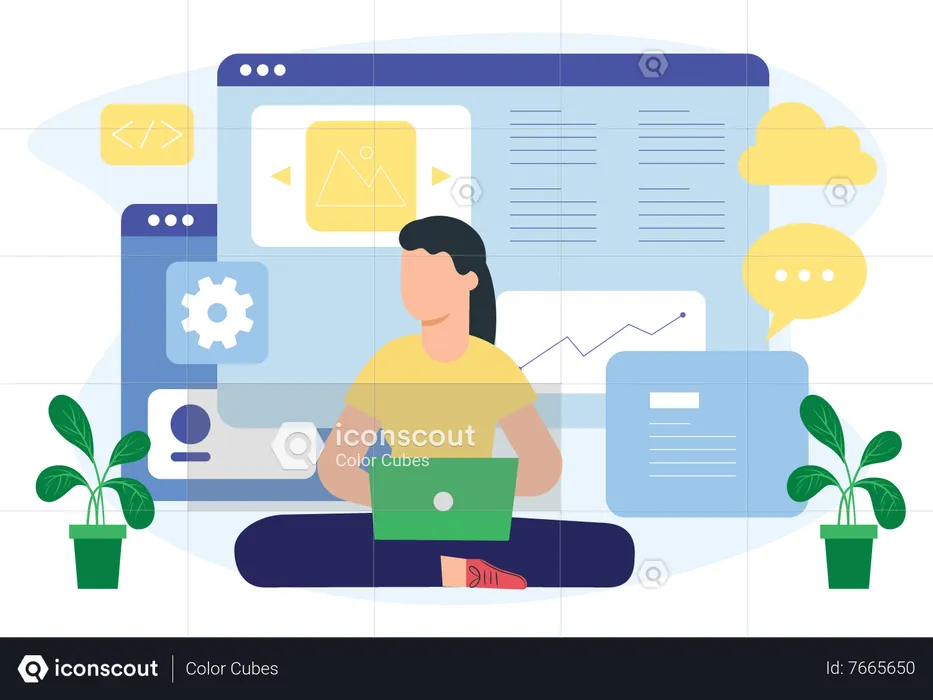 Website Content Writing  Illustration