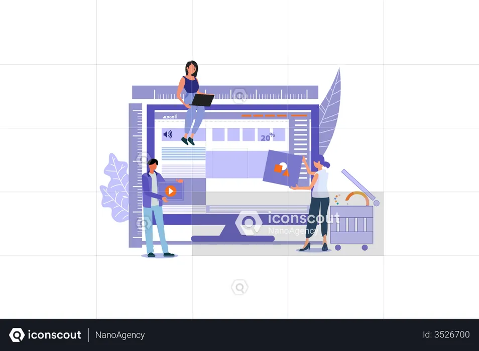 Website Design Marketing  Illustration