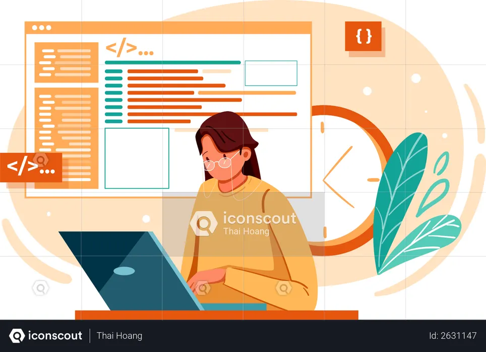 Website Developer  Illustration