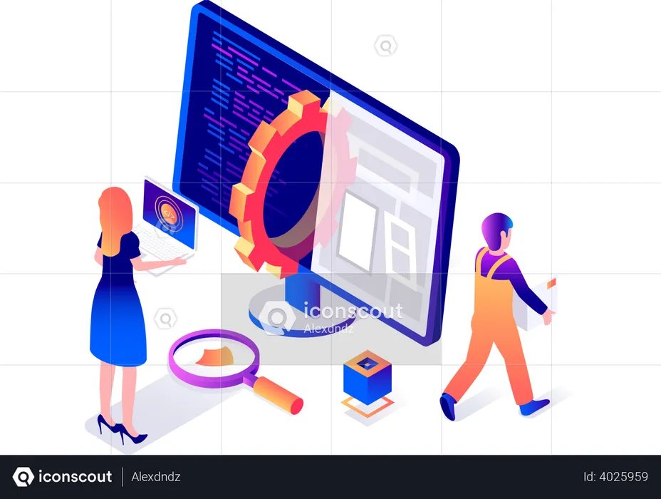 Website Development  Illustration