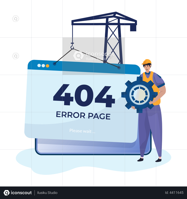 Website error 404 Illustration