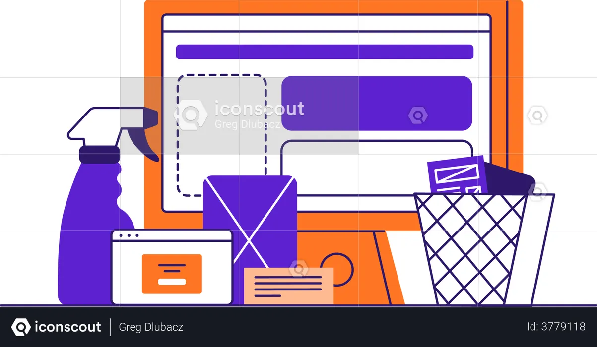 Website im Aufbau  Illustration