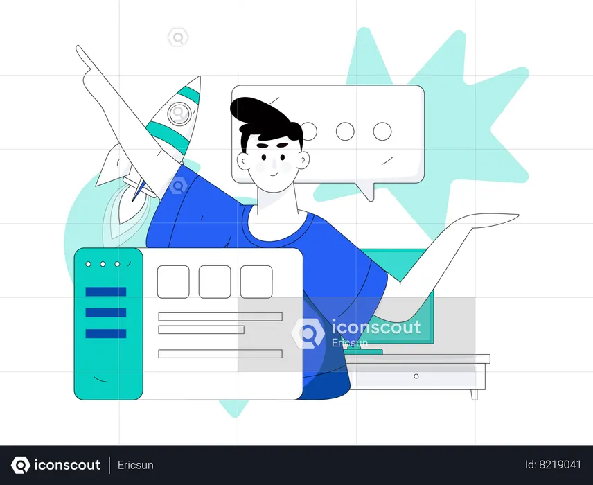 Website launch  Illustration