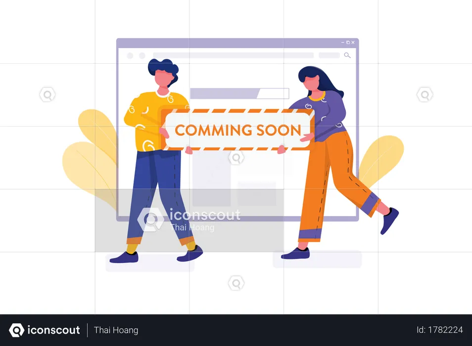 Website launching coming soon  Illustration