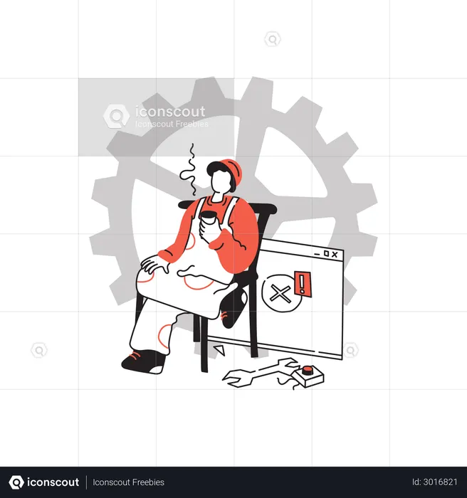 Website maintenance  Illustration