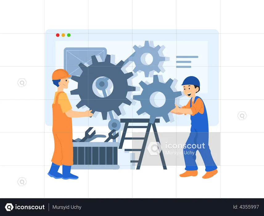 Website Maintenance Service  Illustration