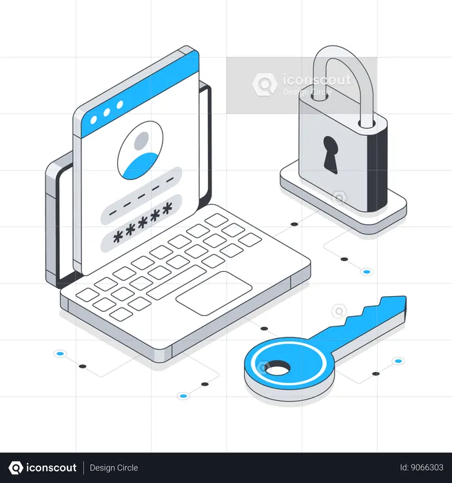 Website Password  Illustration