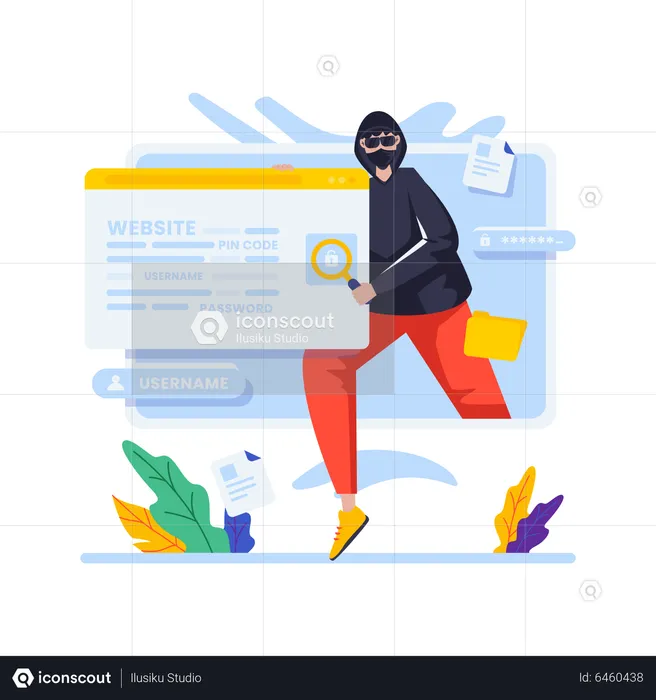 Website phishing attack  Illustration