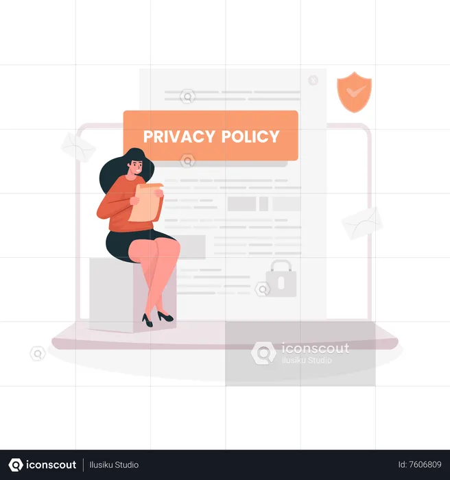 Website privacy policy  Illustration