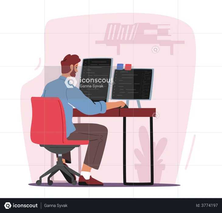 Website Programming  Illustration