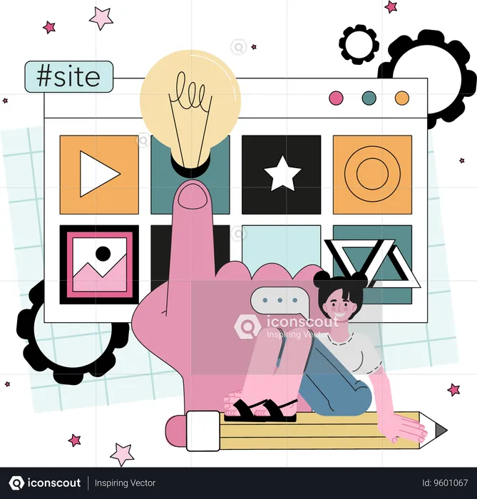 Website programming  Illustration