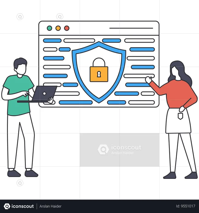 Website Security  Illustration