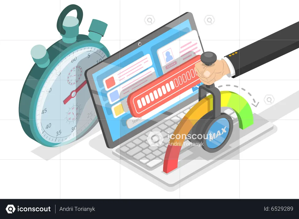 Website Speed Optimisation and SEO  Illustration