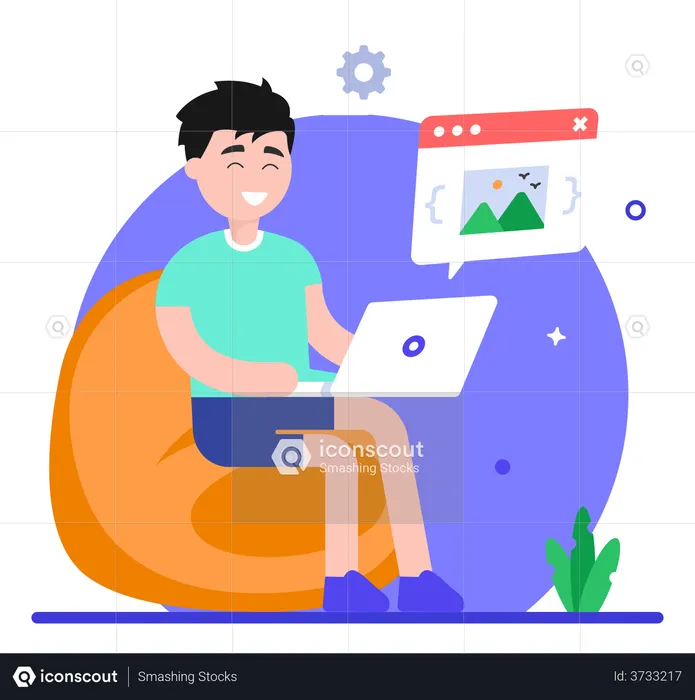 Website UI development  Illustration
