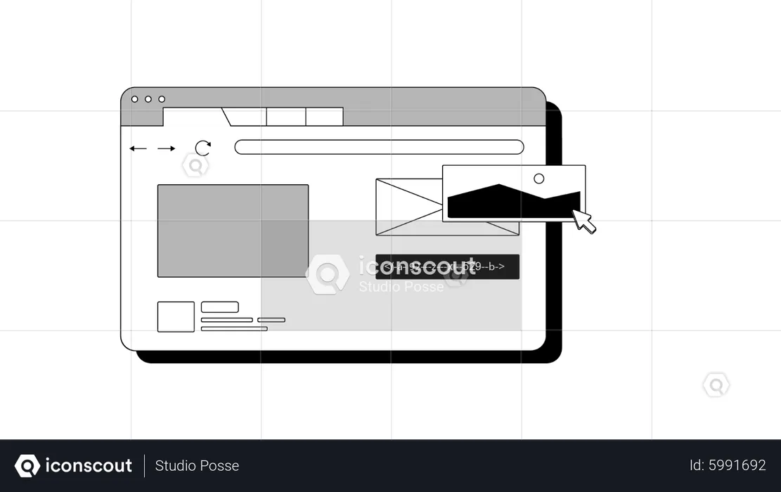 Website UI UX  Illustration