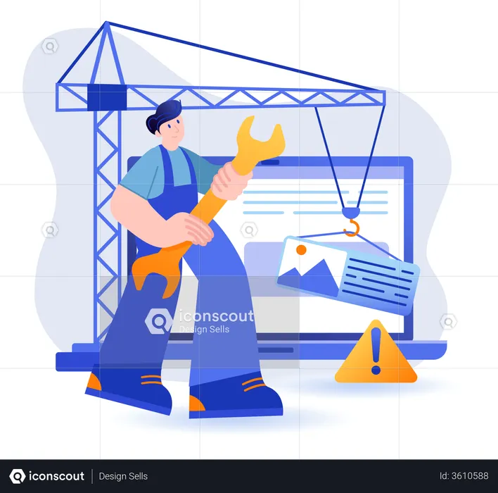 Website Under Construction  Illustration