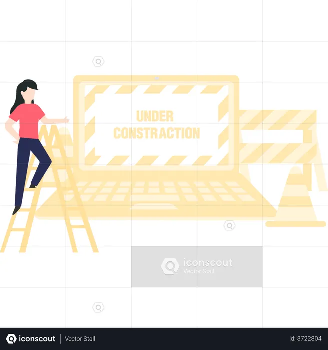Website Under Construction  Illustration