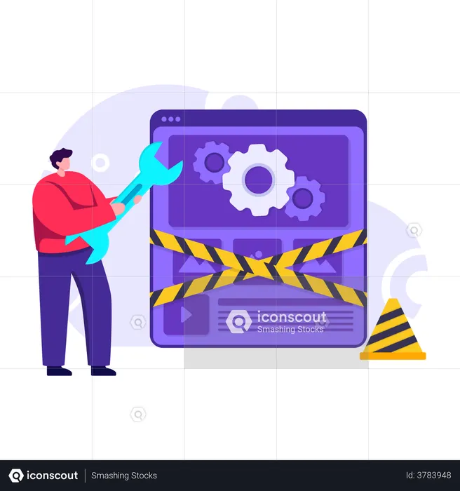 Website under maintenance  Illustration