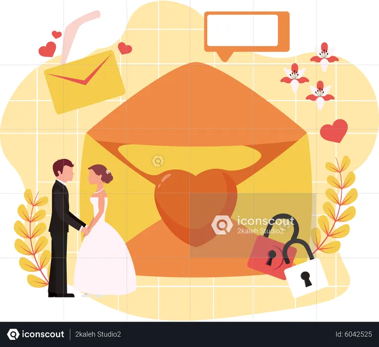 Wedding Card  Illustration
