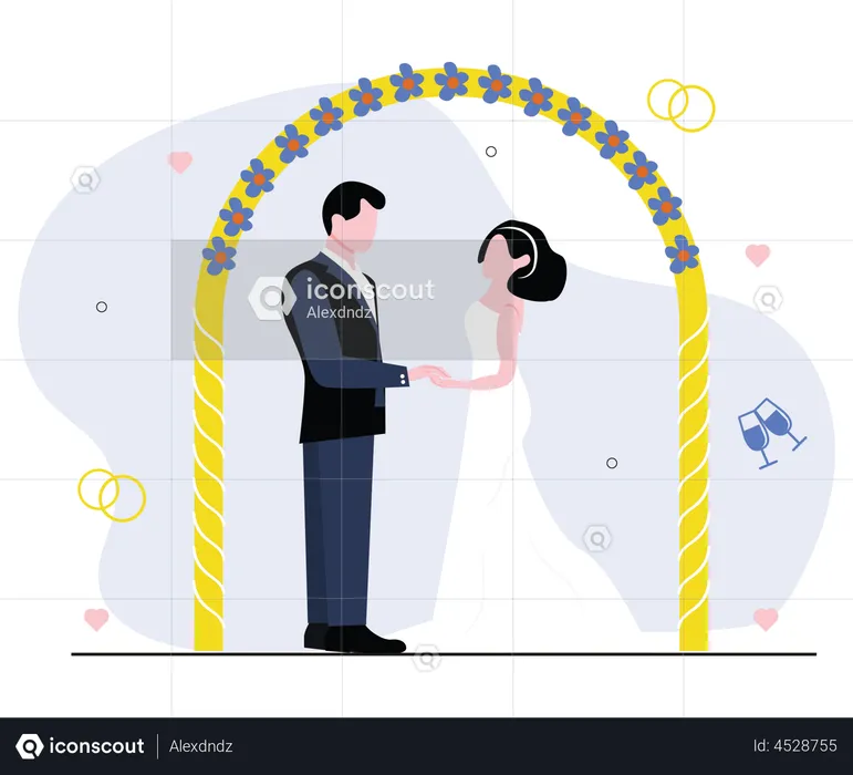 Wedding ceremony  Illustration