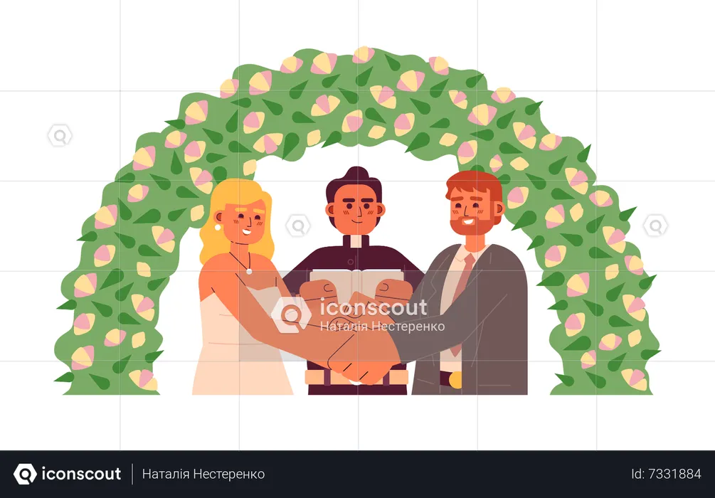 Wedding ceremony  Illustration