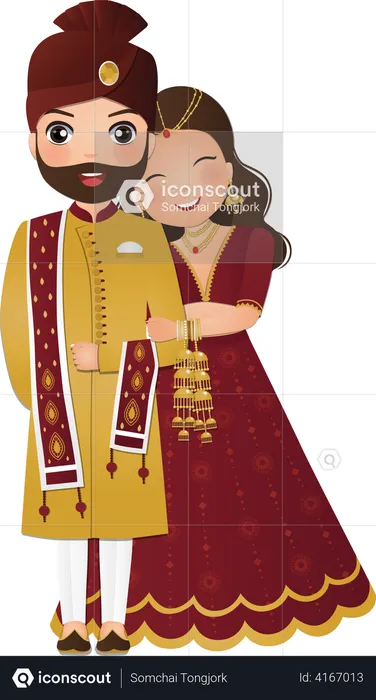 Wedding Couple Illustration - People Illustrations | IconScout