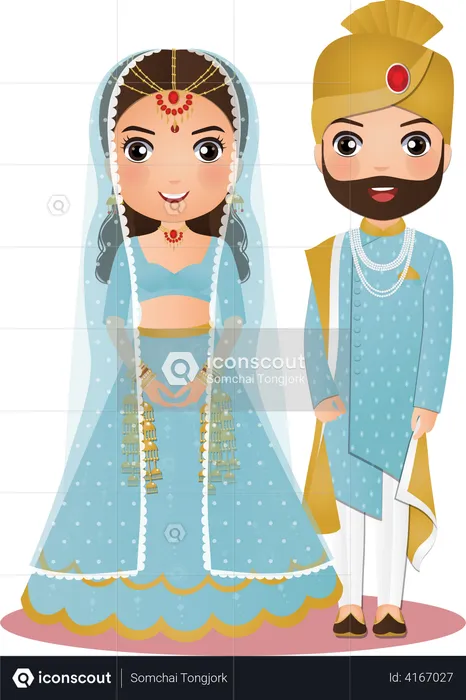 Wedding couple  Illustration