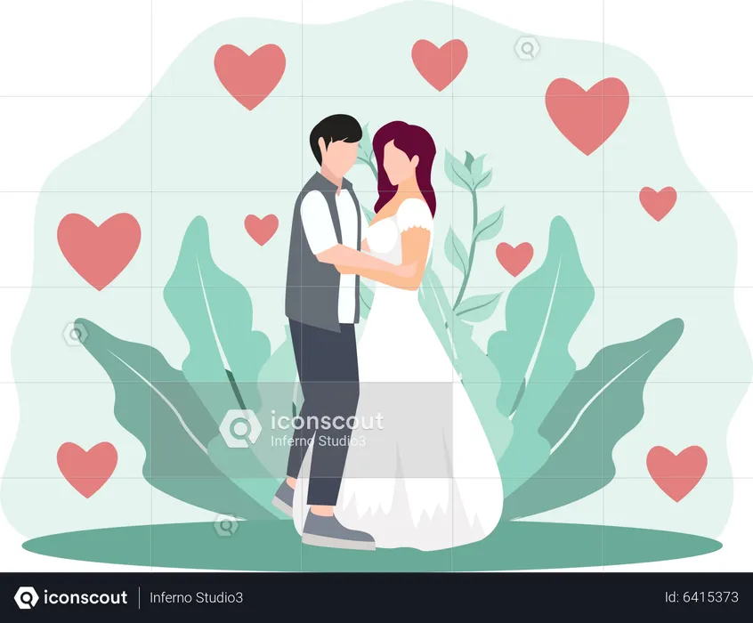 Wedding Couple  Illustration