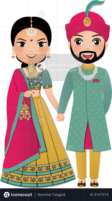 Wedding couple  Illustration