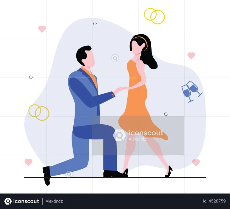 Wedding couple  Illustration