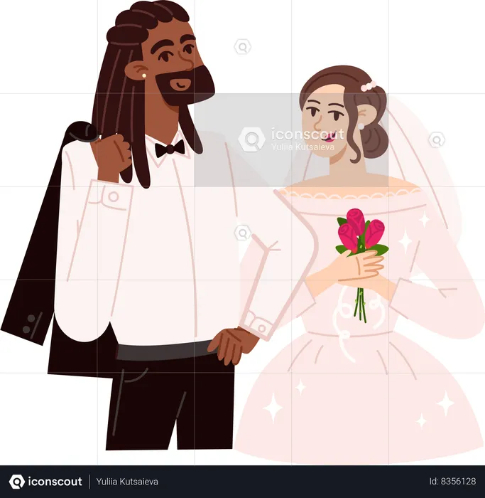 Wedding couple  Illustration