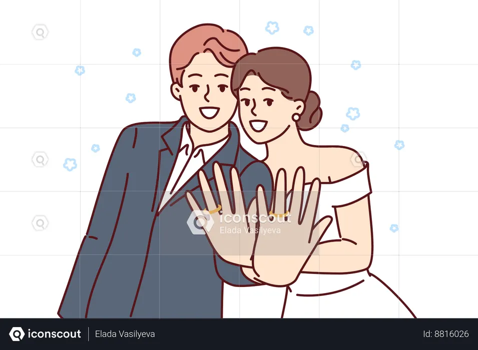 Wedding couple  Illustration