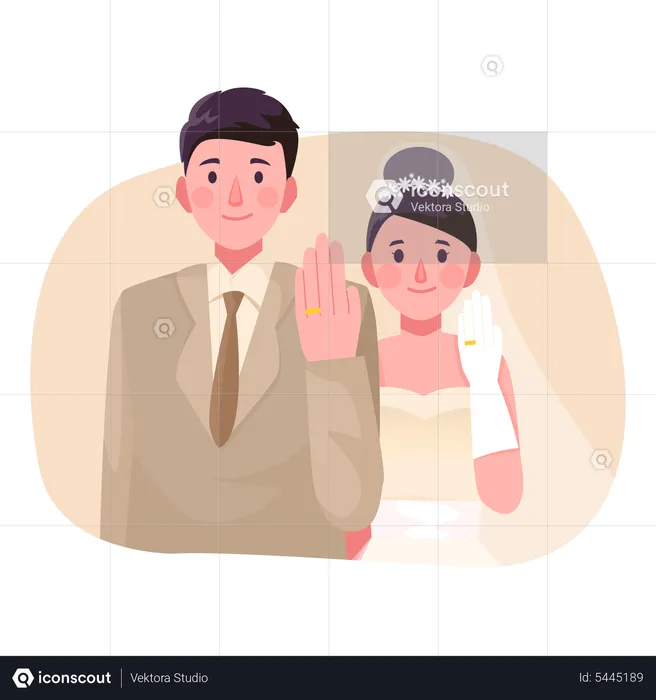 Wedding Couple marriage  Illustration