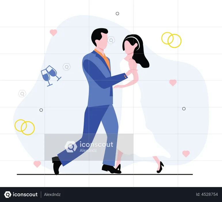 Wedding dance  Illustration