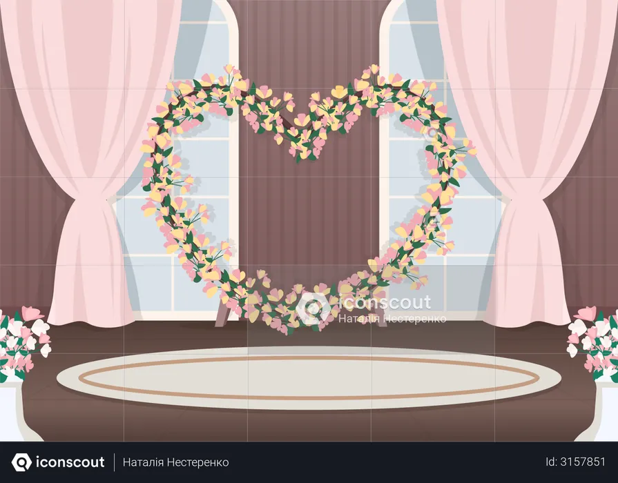 Wedding hall photozone  Illustration